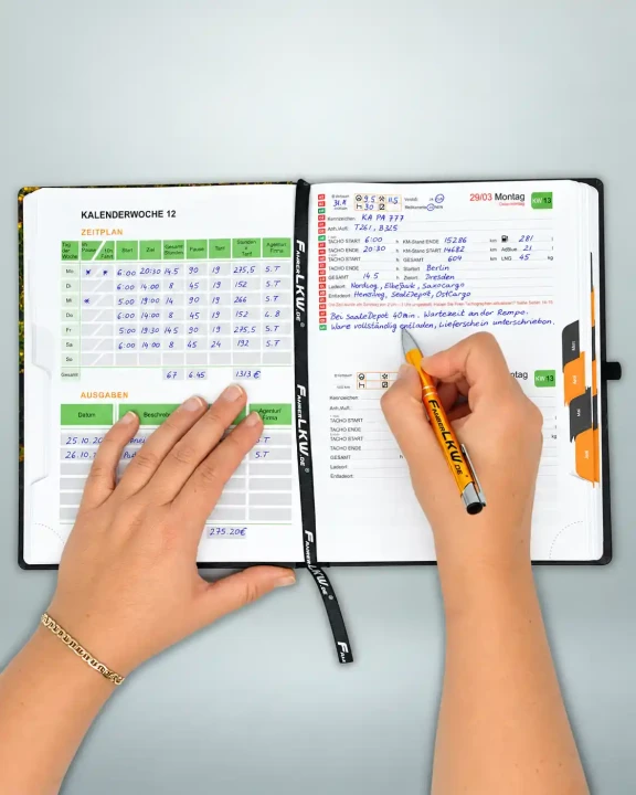 lkw-fahrer-kalender-2027-wochenplan-tagesseite-eintragen
