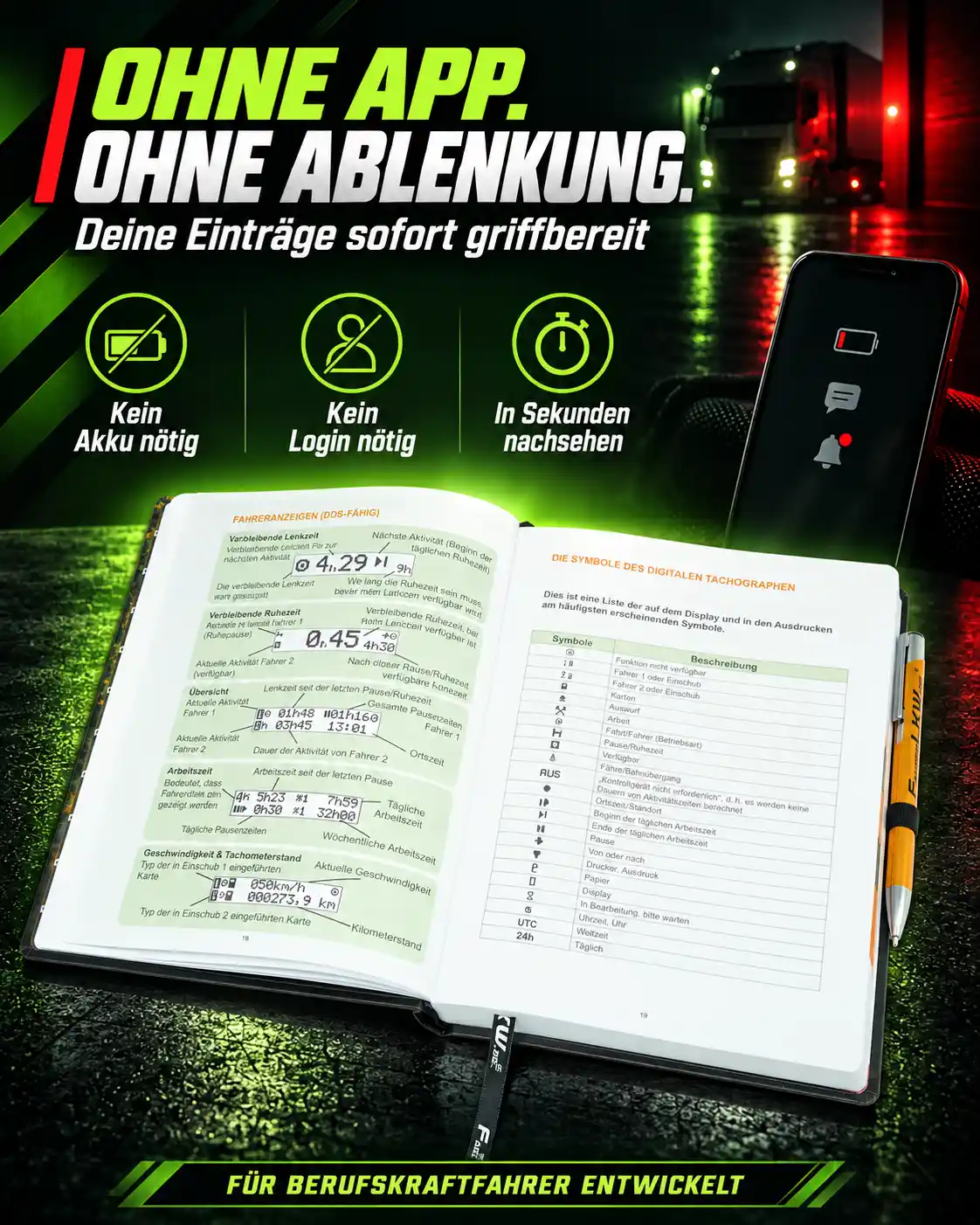 LKW-Fahrer-Kalender 2027 als Papierkalender – ohne App, ohne Akku und ohne Ablenkung